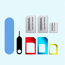 Universal SIM Card Adapter 5-in-1 Nano & Micro SIM Card Adapter Kit Converter
