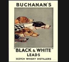 Buchanans Whisky metal Sign, Buchanans Whisky Plaque, Greyhound Sign
