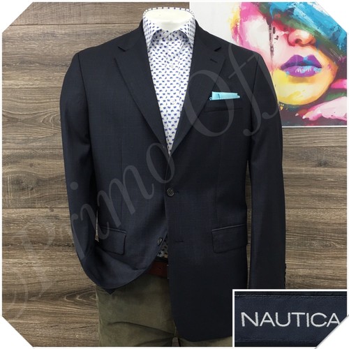 NAUTICA Mens Blazer Sport Coat Casual Suit Jacket Size 42R Wool Classic