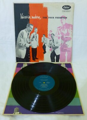 The Four Freshmen   Voices In Modern ~ Vinyl LP 1955 ~ T-522 ~Play Issue Read Ad