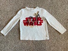 boy gap size xs 4 long sleeve star wars ling sleeve t-shirt