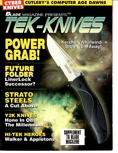 Blade Magazine Tek knives Vol 1 #1 1999 Annual Kershaw Whirlwind Y2K knives LNC