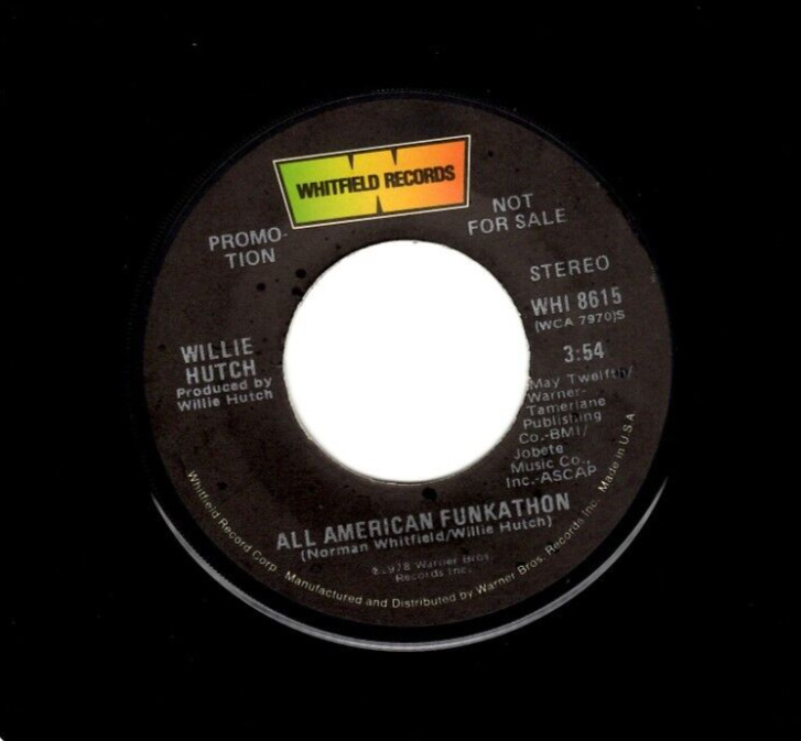 WILLIE HUTCH ~ ALL AMERICAN FUNKATHON ~ 1978 Whitfield PROMO (Funk/Modern Soul)