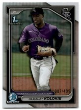 2024 BOWMAN CHROME REFRACTOR ALDALAY KOLOKIE /499 COLORADO ROCKIES #BCP173 1ST