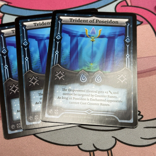 Elestrals TCG Kickstarter Founder Edition Base Set 3x Trident of