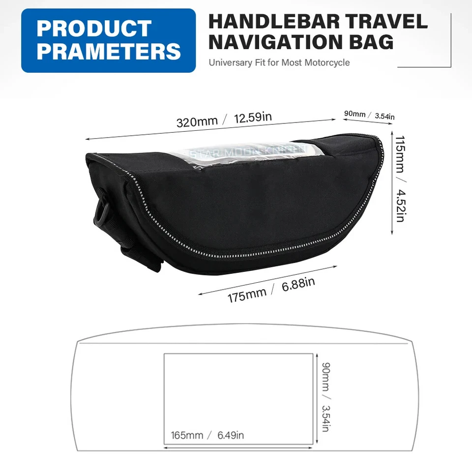 S1000XR Black Bag Portable Storage Handlebar Bag For BMW S1000R 2014-2020 2019 - Image 4 of 4