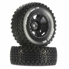 NEW Duratrax Picket SC C2 Mounted Front Tires/Wheels (2) : Slash