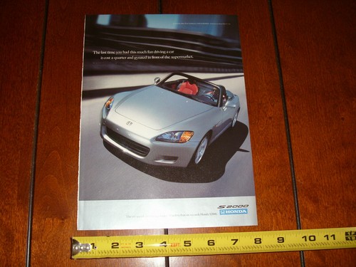 HONDA S2000 ORIGINAL AD - Picture 6 of 12