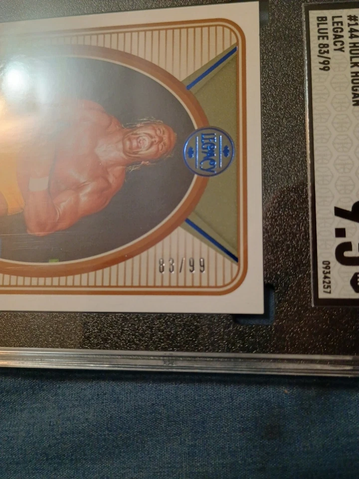 HULK HOGAN WWE Wrestling Card 2022 Panini Legacy 🔷Blue 83/99🔷 SGC 9.5 🔷Pop 2 - Image 3 of 4
