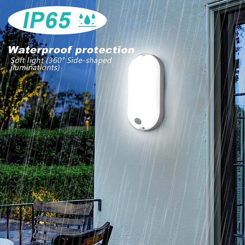 LED MOTION PIR Sensor Lights Outdoor Garden Security Wall Light Path Lamp IP65 - Image 3 of 4