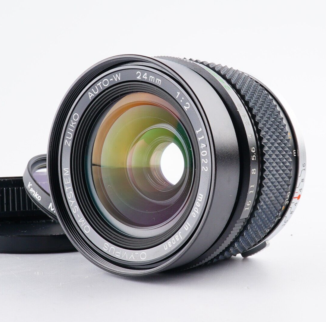 Late Model EX+++++ OLYMPUS OM SYSTEM ZUIKO AUTO W 24mm F/2 MF Lens