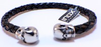 Inox Men's Stainless Steel Brown Bracelet Stitching And Steel Clasp Brlt21 Inox Men's Stainless Steel Brown Bracelet Stitching And Steel Clasp Brlt21