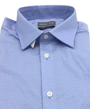 Michael Kors Mens Regular fit comfort stretch, Light Blue, 15.5 in, 32-33