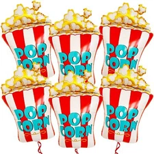 KatchOn Giant Popcorn Balloons Set - 30 Inch Pack of 6 | Popcorn Decorations ...