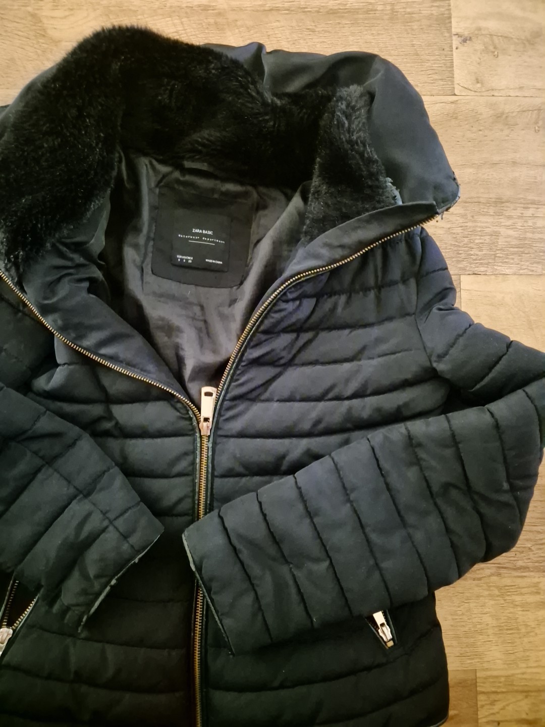 WOMENS ZARA BASIC PUFFER JACKET SMALL - image 3