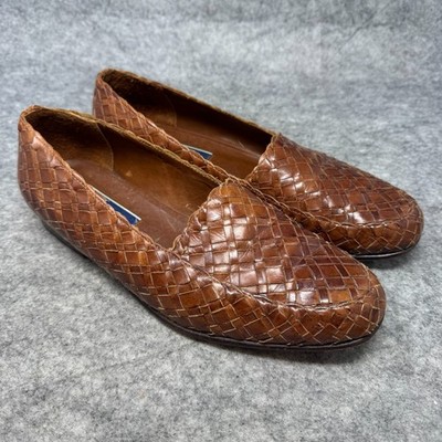 Bragano Leather Woven Loafers Mens 11M Brown Casual Cole  display picture 1