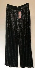 Black Sequin Flare Leg Pants size medium