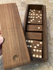 Teak Dominos set Teak Wood Box 28 Pcs