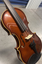 Brown Acoustic Violin 4-String Varnish Finish with Bow, Hard Case, Chinrest