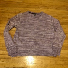 Eddie Bauer Purple Modal Blend Crew Neck Sweatshirt Women's Small Outdoor Cozy