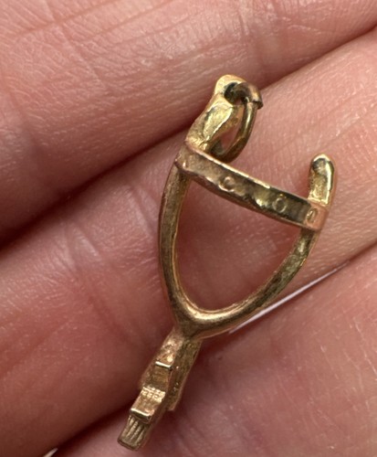 "Bota de Vaquero Vintage Tono Dorado Spur Charm 1""" - Imagen 5 de 5