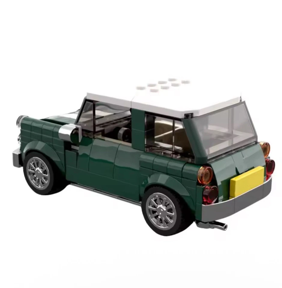 Alt of British Mini Cooper Mk VII Green White Striped NEW 255 pcs Read Desc - Image 2 of 2