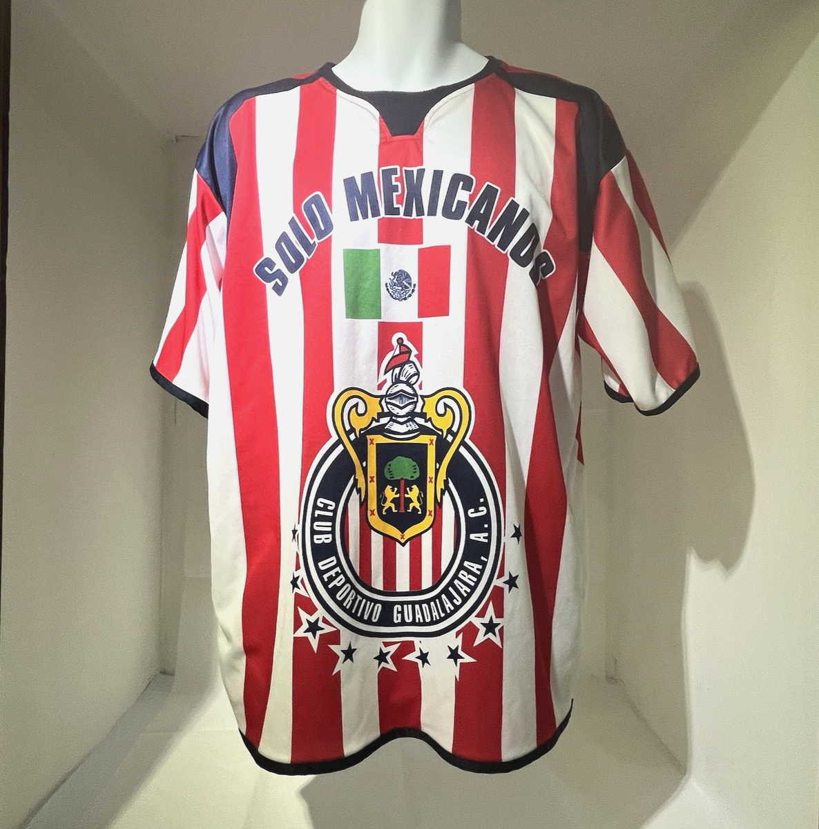 Vintage 90s Chivas Guadalajara Soccer Jersey Solo Mexicanos Men's