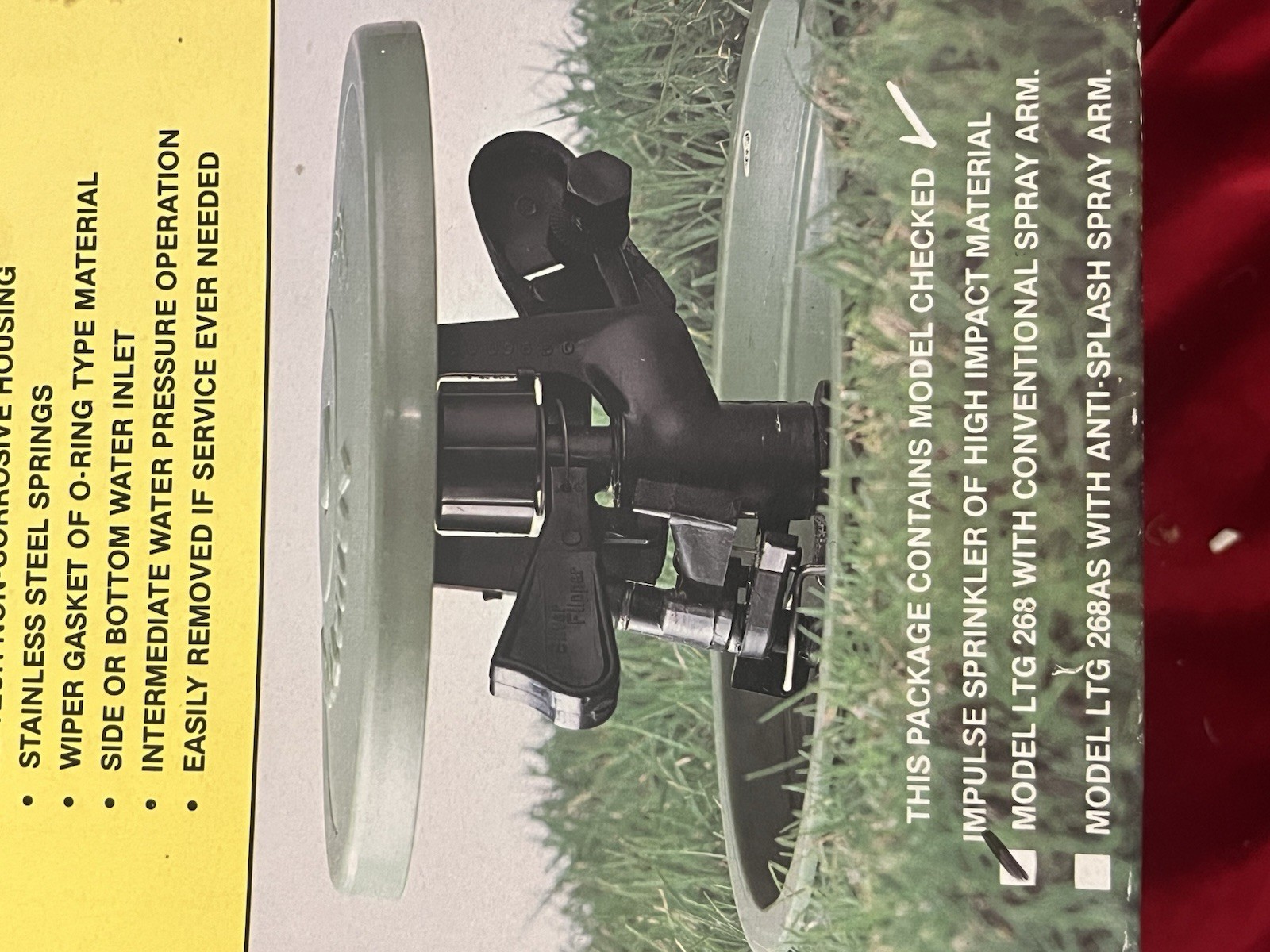 Pop Up Sprinkler for Golf Course ARMSTRONG LTG 268 Conv. Spray Arm Box Damage