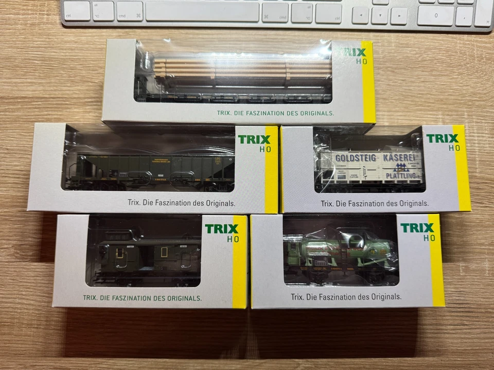 Trix 24104 Güterwagen Set der K.Bay.Sts.B. Unbespielt in OVP - Bild 2 von 4