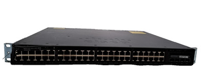 Cisco 3650 WS-C3650-48FS-S 48-Port 4X1G Gigabit PoE+ Switch 1x PWR-C2-1025WAC