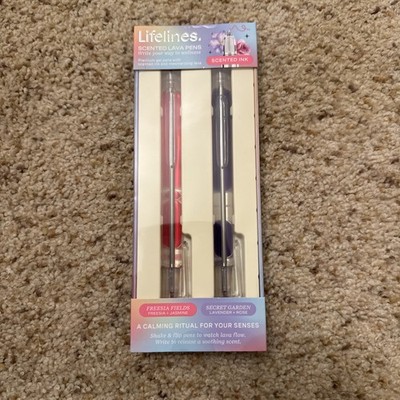 Lifelines Scented Lava Gel Pens Pink & Purple - 0.7mm  Infused Scented Ink NEW