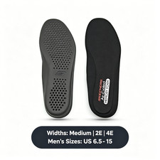 Skechers Men's M/EE/4E Black Air-cooled Memory Foam Insoles Insert Replacemen