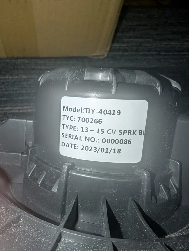 TYC HVAC Blower Motor Genuine 700266 for 2013-2015 Chevrolet Spark 1.2L - Image 3 of 3