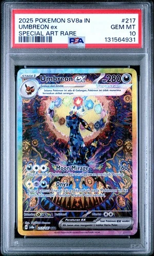 PSA 10 Umbreon ex 217 SAR SIR Terastal Festival Pokemon Indonesia Not English
