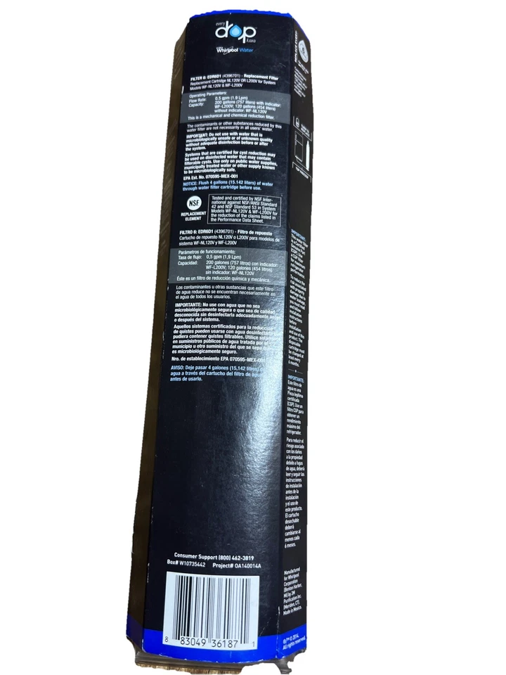 Whirlpool Everydrop Ice and Water Refrigerator Filter - White (EDR6D1) - Image 2 of 2