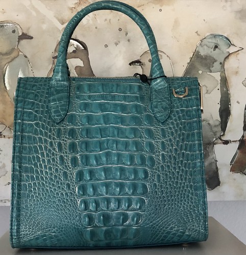 Brahmin kleine Caroline Satchel & Veronica Geldbörse ~ Meerjungfrau ~ Neu mit Etikett ~ silberne Spitze - Bild 4 von 13