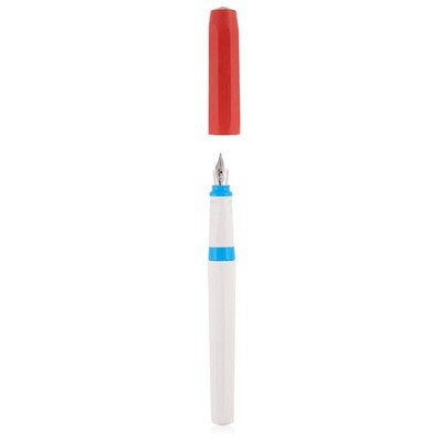 Kaweco Perkeo Retro Block Fine Nib Gray/Blue/Red Fountain Pen 10001826