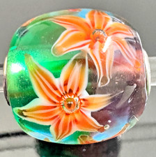 Rare Trollbeads Sterling Silver BEAUTIFUL JUMBO Barrel No. 1