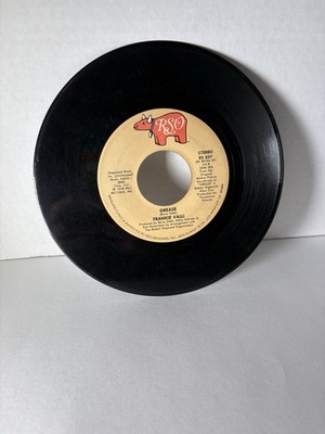 Grease by Frankie Valli 7 Inch 45 RPM Vinyl Record