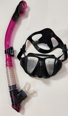 Phantom Aquatics Professional Snorkel Set Adult Magenta 