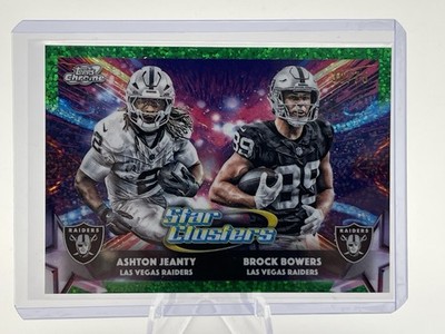 2025 Topps Cosmic Chrome ASHTON JEANTY / BROCK BOWERS #SC-13 Green Space Dust/75