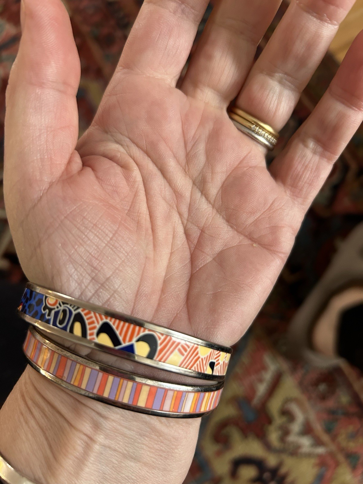 TWO Hermes Enamel Bracelets Bangle - image 2