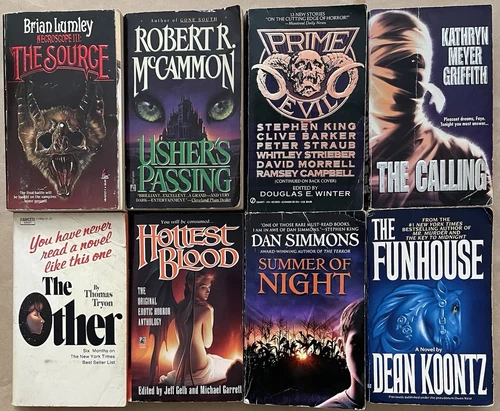 Vintage Horror Paperback Book Lot- 8 Horror Paperbacks From Hell 70’s-90’s