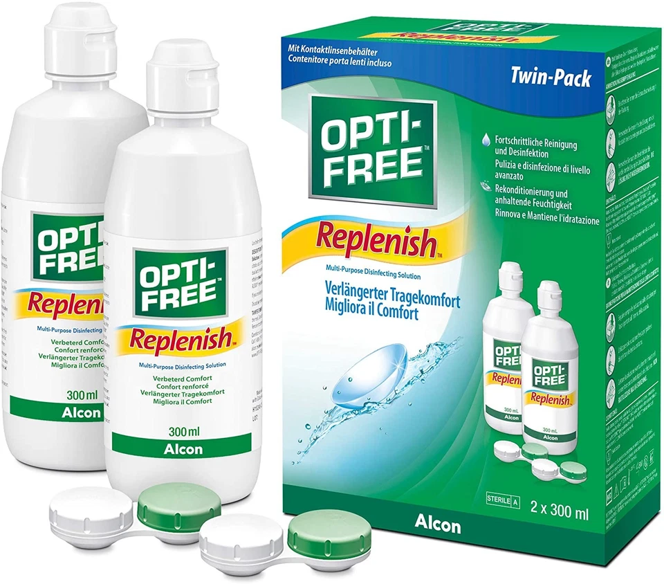 ALCON Opti Free Replenish Kontaktlinsen-Pflegemittel, in der Vorratspackung 2 x 300 ml