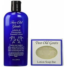 8 Oz. Bottle of Essential Oil Blend Lotion with 1 Soap Bar by Two Old Goats