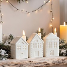 Weihnachtsdorf, Deko Haus, Keramik, beleuchtet, Weihnachten, Tischdeko, Fenst...
