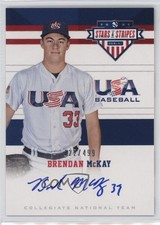 2017 USA Baseball Stars & Stripes CNT Signatures 122/499 Brendan McKay Auto 0i76