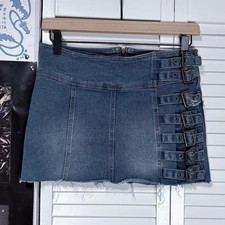 Denim mini skirt