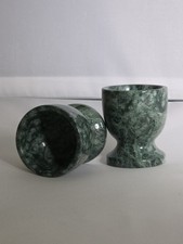 Green And White Genuine Marble Egg Holders.