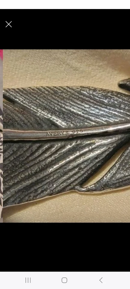 James Avery Sterling Silver retired  Feather cuff /bracelet - Image 4 of 4